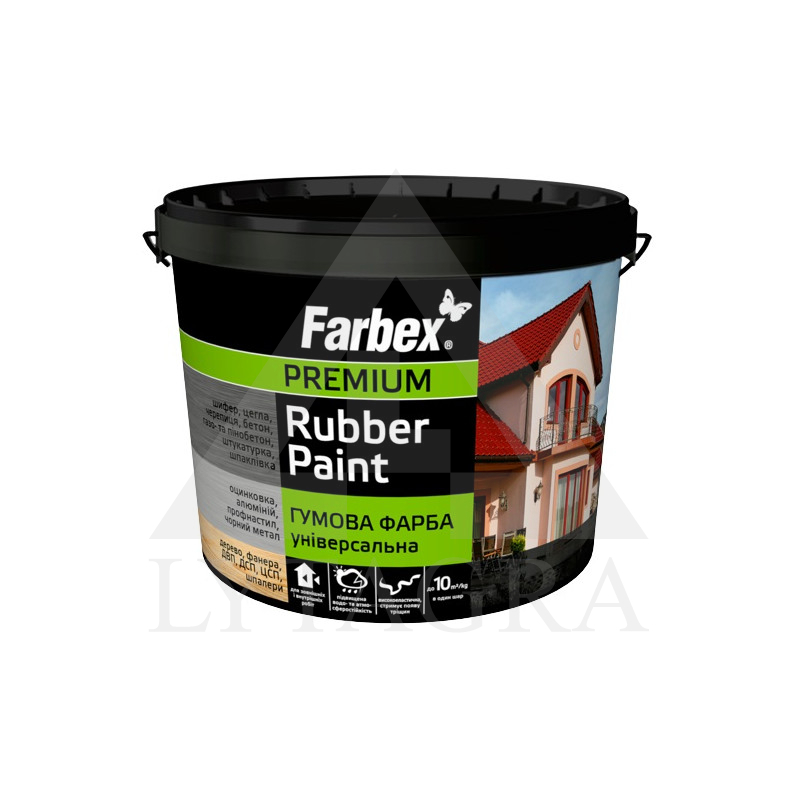 Dažai FARBEX FARBA GUMOVA, smėlinė, 1.2 kg Dažai FARBEX FARBA GUMOVA, smėlinė, 1.2 kg