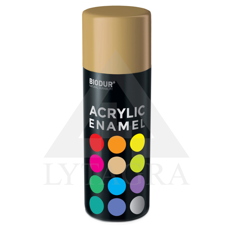 Akrilinė aerozolinė emalė BIODUR, smėlinė RAL1001, 400 ml