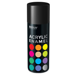 Akrilinė aerozolinė emalė BIODUR, juoda blizgi RAL9005, 400 ml