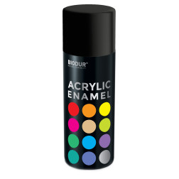 Akrilinė aerozolinė emalė BIODUR, juoda matinė RAL9005, 400 ml