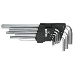 Raktas šešiakampis 9 vnt, 1.5-10 mm