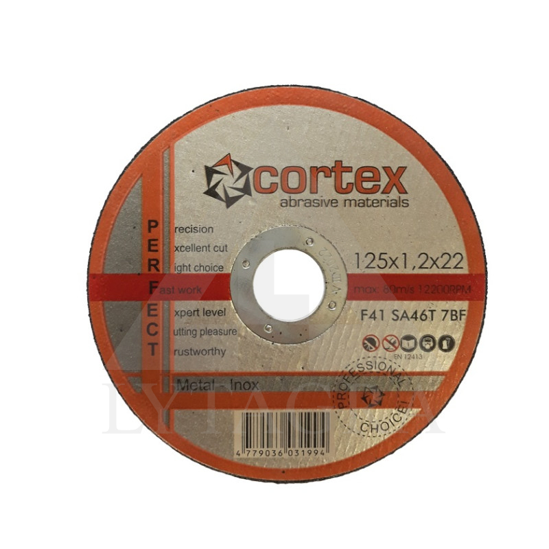 DAA Met/ Inox 125x1.2x22.2 SA 46TBF F41 80m/s Cortex Perfect