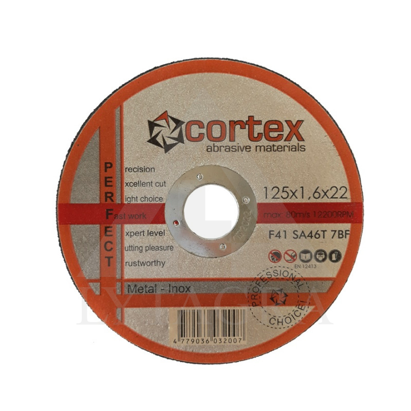 DAA Met/ Inox 125x1.6x22.2 SA 46TBF F41 80m/s Cortex Perfect