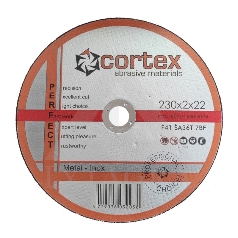 DAA Met/ Inox 230x2x22.2 SA 36TBF F41 80m/s Cortex Perfect