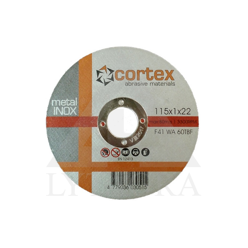 DAA Inox 115x1x22 WA 60 TBF F41 80m/s Cortex