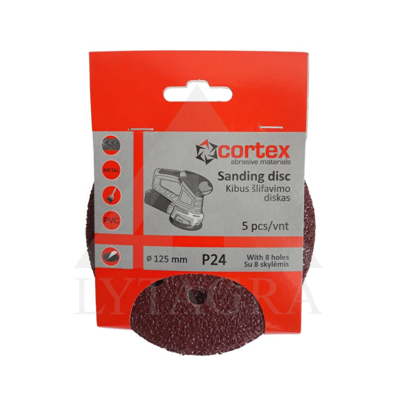 Diskas kibus Cortex P24 125mm 8 skyl ( 5 vnt )