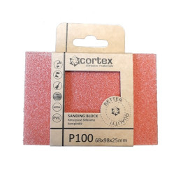 Kempinė šlifavimui 68x98x25 P150 AO (keturpusė oranžinė) Cortex BQ