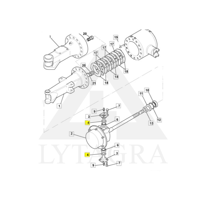 Stebulės riebokšlis 904/06700 JCB 42.6x86x8.7mm.