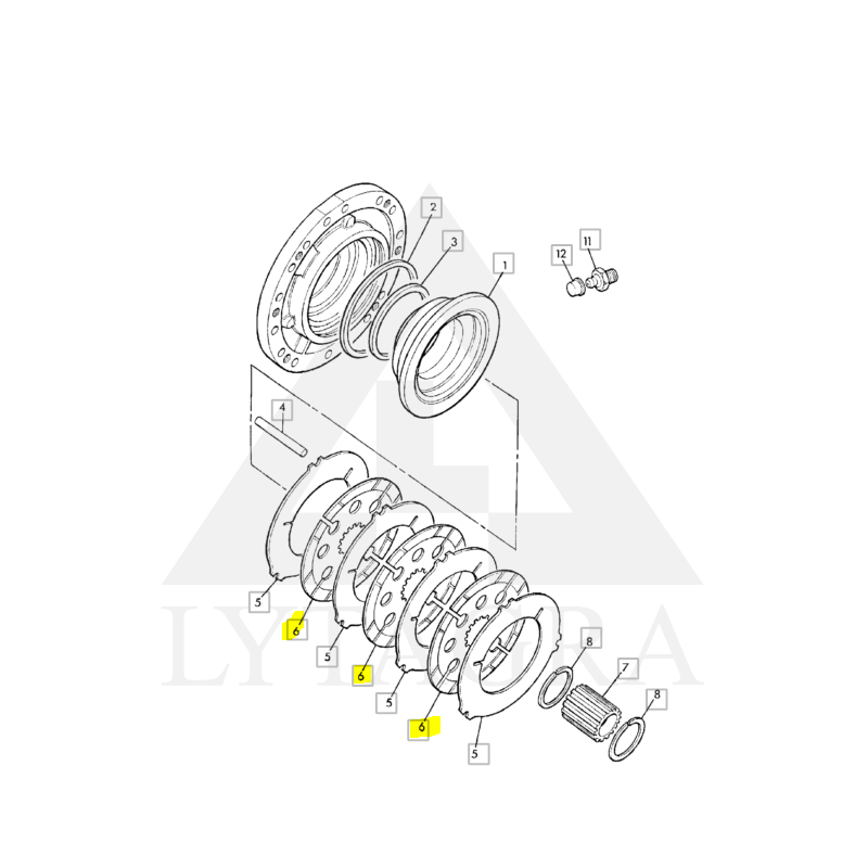 Frikcinis stabdžių diskas 458/20353 222x49x3,9mm JCB