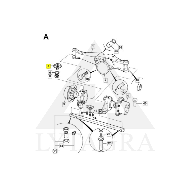 Guolio laikiklis 458/20061 JCB