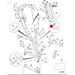 Kaištis 333/G6734 125/33400 JCB 218X43,60