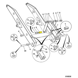 811/90472 Kaištis JCB 180x45mm
