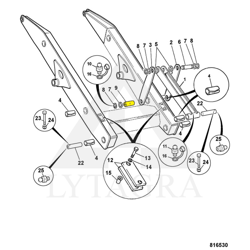 811/90472 Kaištis JCB 180x45mm