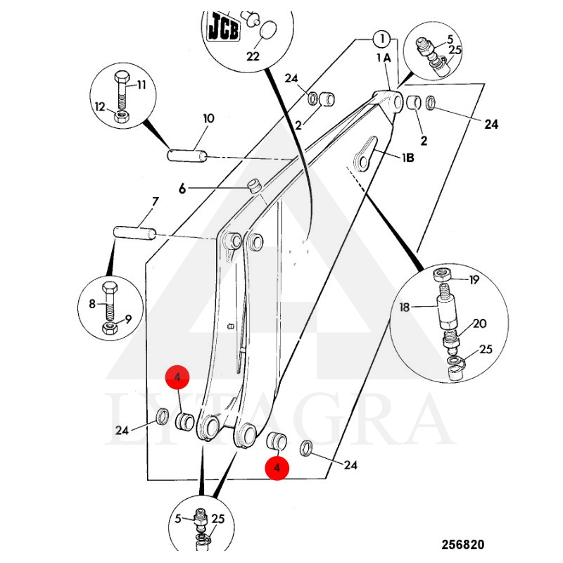 Įvorė 809/00131 JCB 60x70x62mm