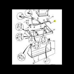 Įvorė 1207/0011 JCB 45,5x39,5x58mm
