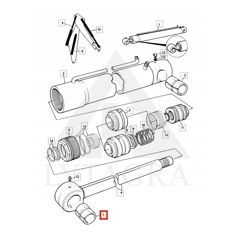Įvorė 1209/0017 JCB 53x59x75mm
