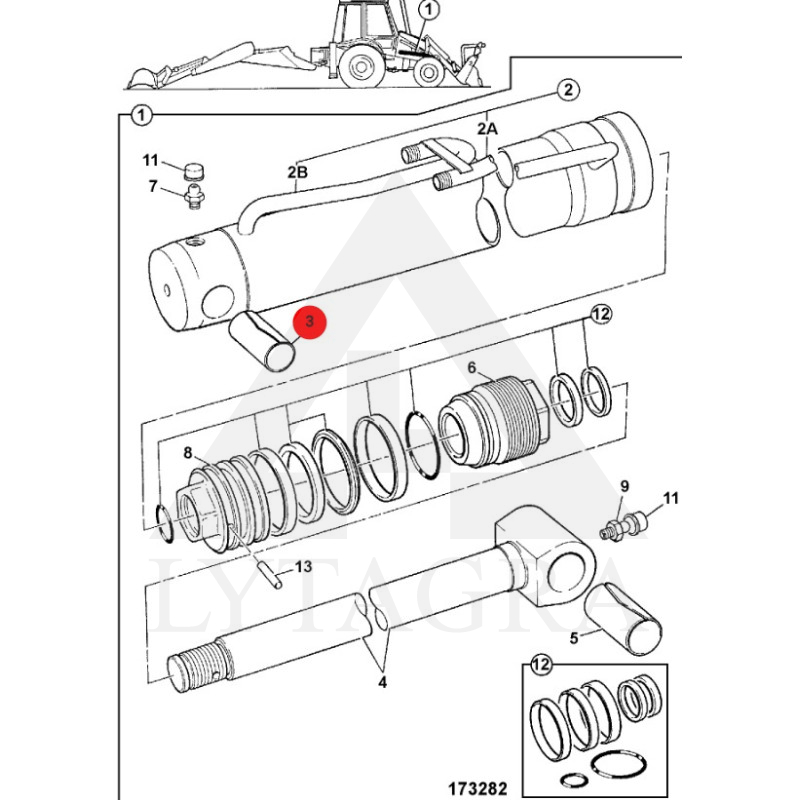 Įvorė 1209/0019 JCB 50,20x58x91mm