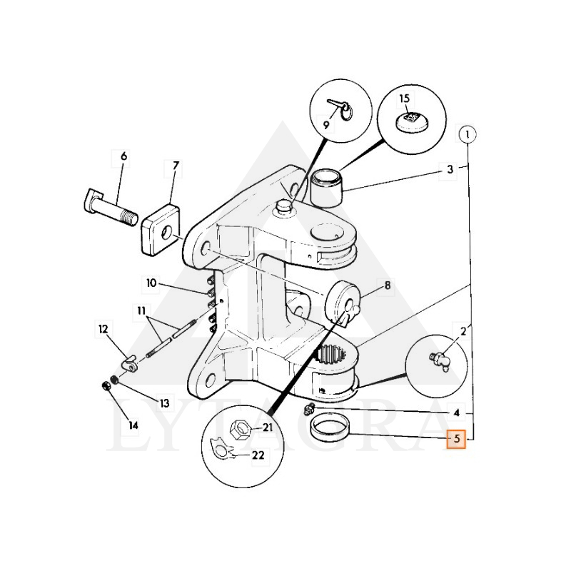 Įvorė 809/00081 JCB 102x115x27mm