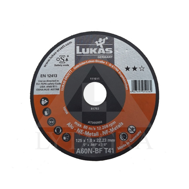 7306 DAA INOX 125X1X22 A60SBF F41 80M/S