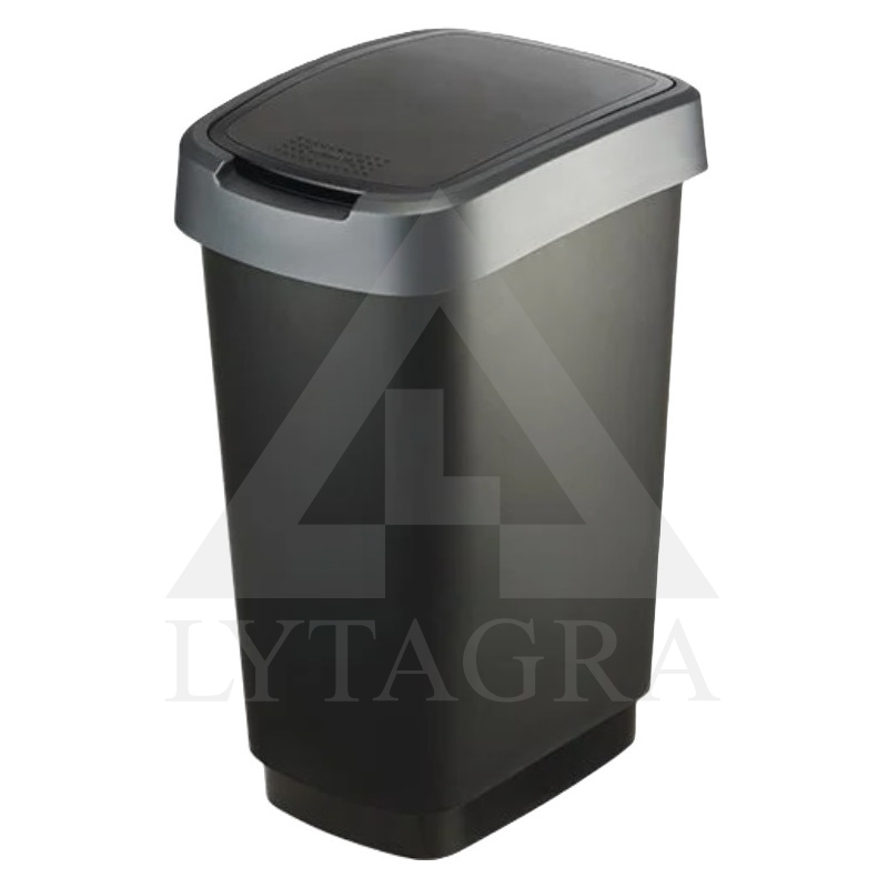 ŠIUKŠLIŲ DĖŽĖ ROTHO SWING TWIST 50L PILK/JUOD