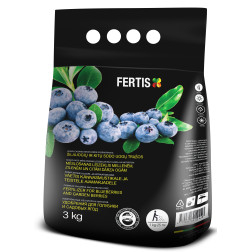 FERTIS kompleksinės šilauogių ir kitų sodo uogų trąšos, be chloro ir nitratų, 3 kg