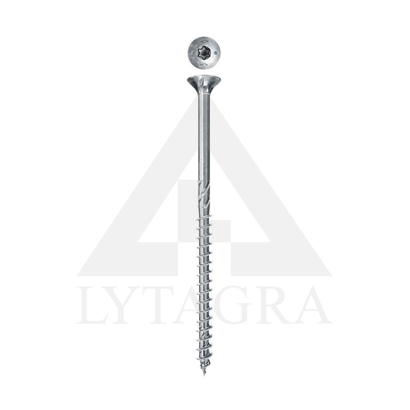 Medsraigčiai TORX 6,0x180 balti 100