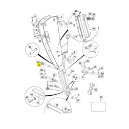 Kaištis 811/90585 811/70080 JCB 45x196mm