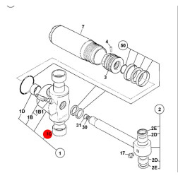 Įvorė 809/00137 JCB 64,5x75x36mm