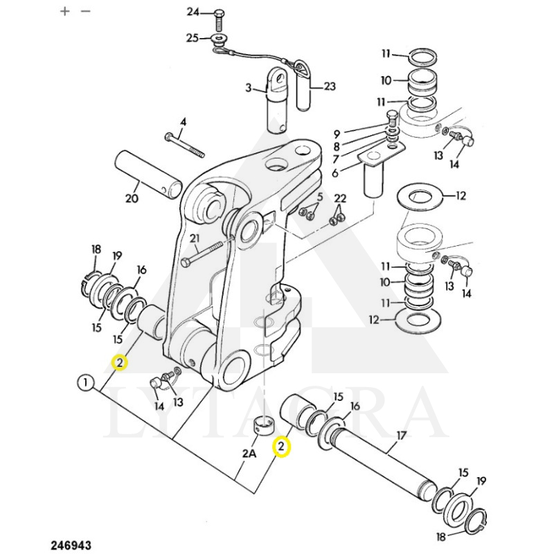 Įvorė 808/00385 JCB 60x70x62mm