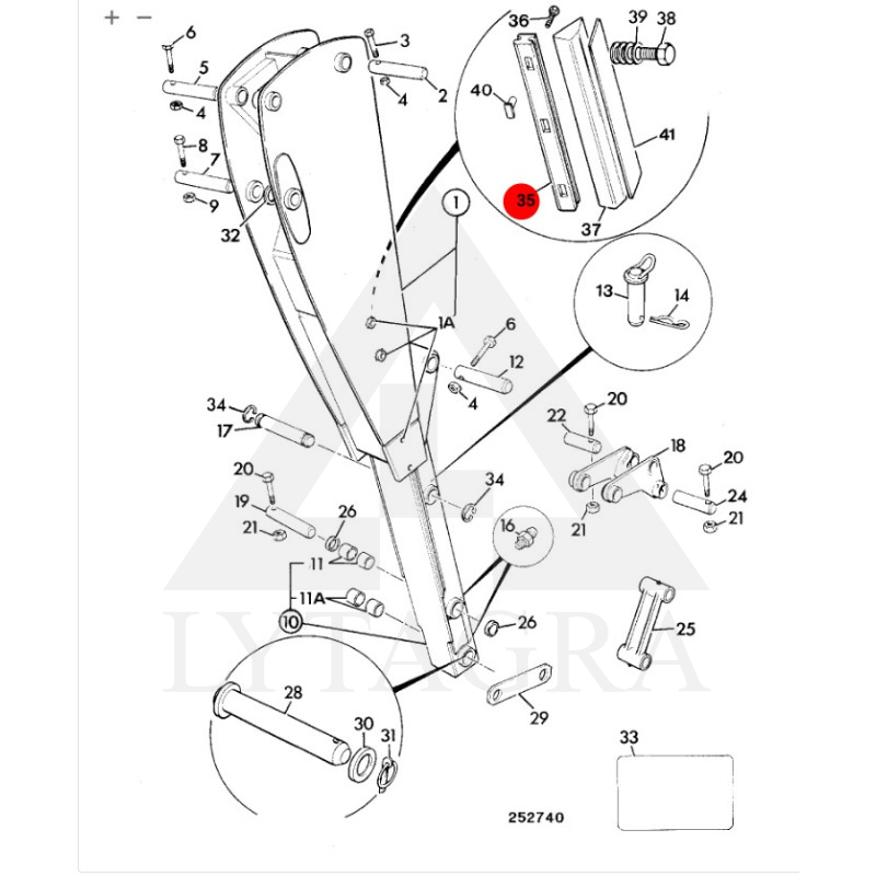 Slydimo plokštė 123/06189 JCB 30x15x300