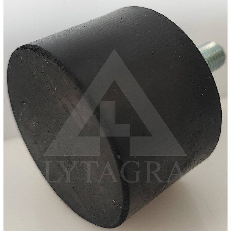 Atraminė guminė pagalvė D60xH40 mm M12x37 mm