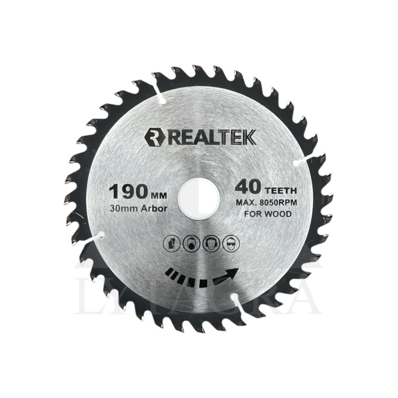 Pjovimo diskas medienai Realtek RT1903040 190x30x40T