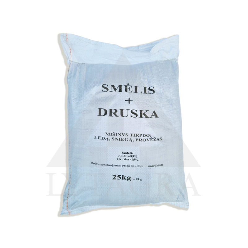 SMĖLIO IR DRUSKOS MIŠINYS 25KG