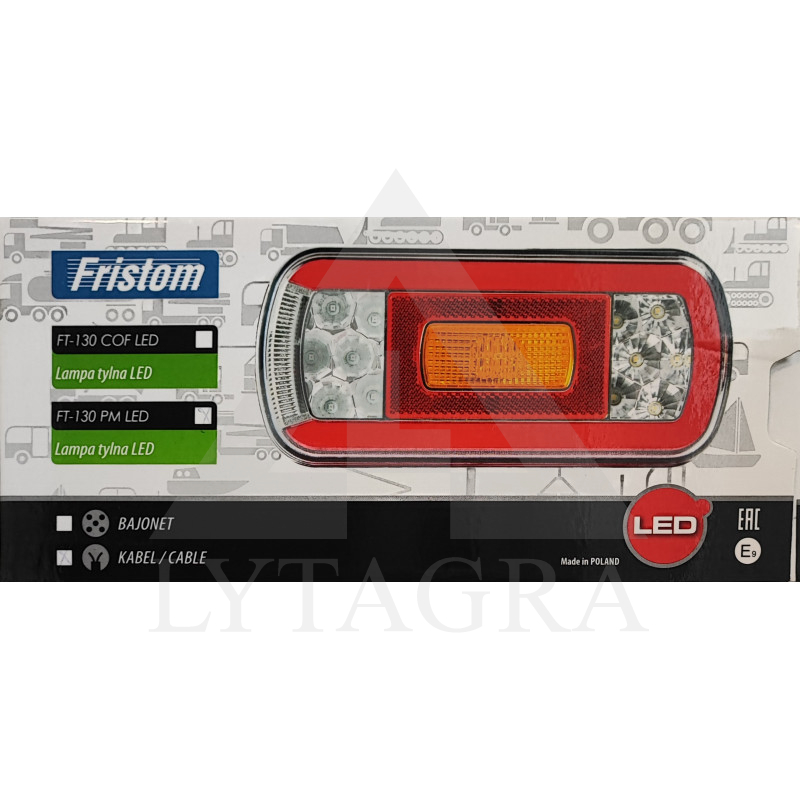 Žibintas LED Fristom FT-130 PM su num.apšvietimu 12/24V