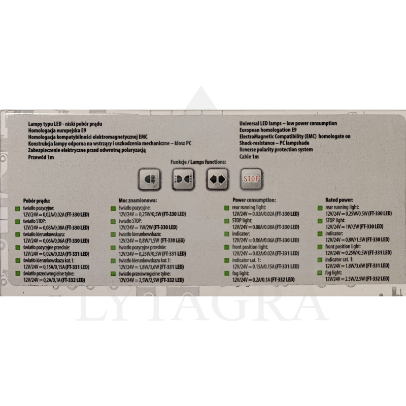 Priešrūkinis LED žibintas Fristom FT-332 12-36V