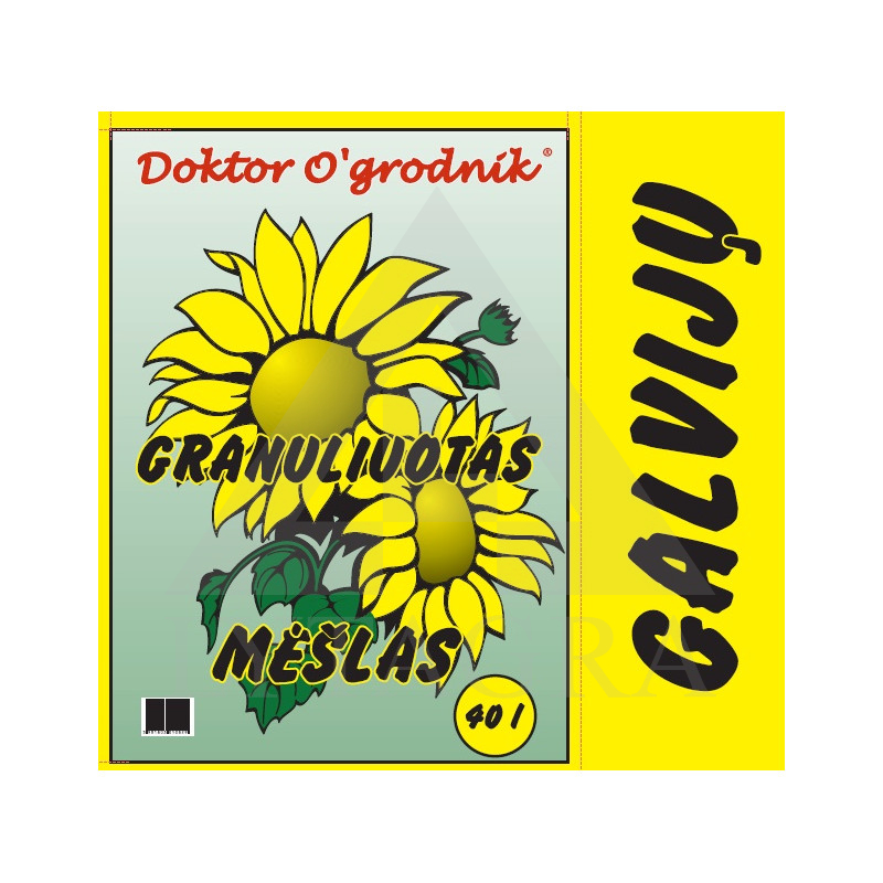 Granuliuotas galvijų mėšlas 40l.