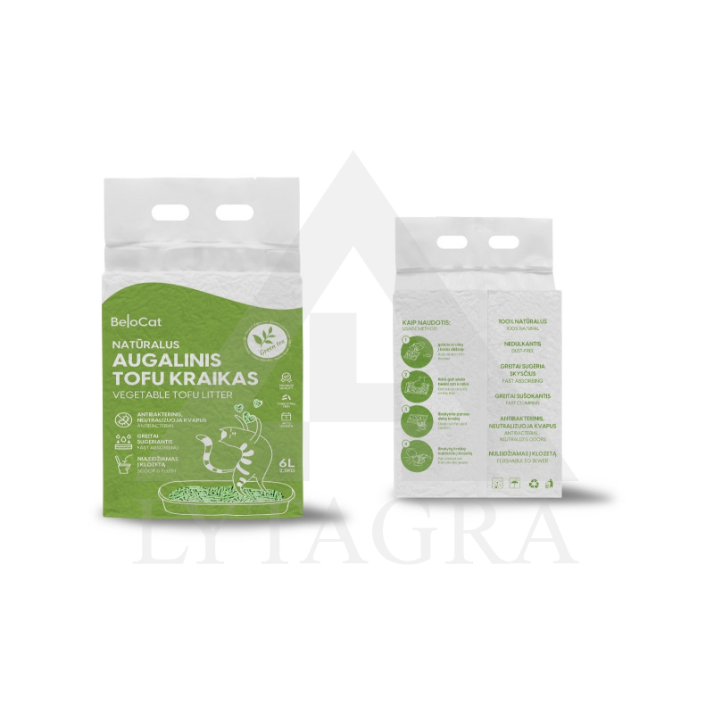 TOFU kačių kraikas žaliosios arbatos kvapo 6 l