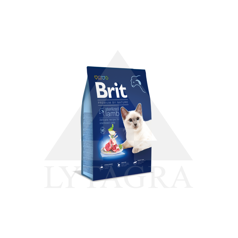 Brit Premium ėdalas sterilizuotoms katėms su ėriena 1,5 kg