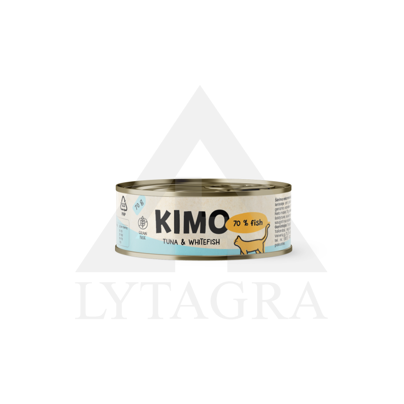 Kimo konservai katėms su tunu ir balta žuvimi 70 g