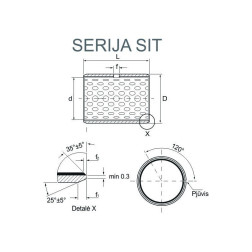SIT30-34-25 kreipiančioji slydimo įvorė