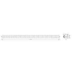 LED BAR žibintas 300W, combo spindulys, L 138cm lenktas
