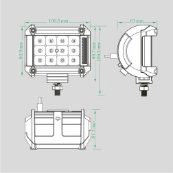 LED darbinis žibintas 26W, papildomas 453701117