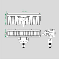 LED sertifikuotas darbo žibintas 18W  combo  OSRAM  EMC