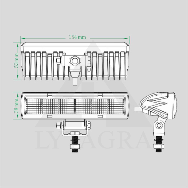 LED sertifikuotas darbo žibintas 18W  combo  OSRAM  EMC