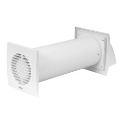 Sieninis mini rekuperatorius Ø150mm su sieniniu jungikliu, baltas Sieninis mini rekuperatorius Ø150mm su sieniniu jungikliu, baltas