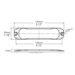 LED švyturėlis oranžinis, 12/24V