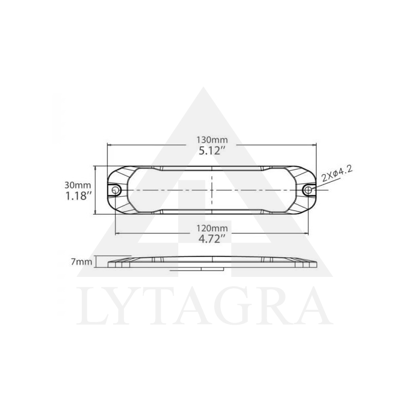 LED švyturėlis oranžinis, 12/24V
