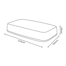 Sertifikuotas LED švyturėlis BAR oranžinis stiprus magnetinis padas 275x160x50mm, 12V-24V