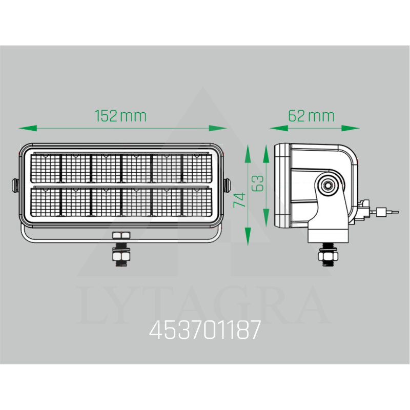 LED BAR žibintas dviguba eilutė 60W 5040 lm  (plataus spindulio)