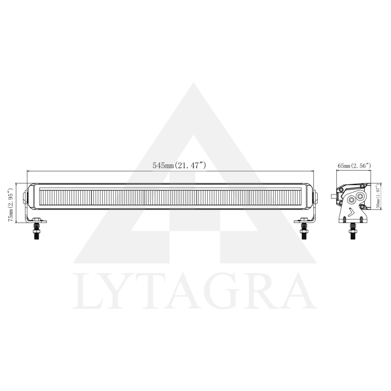 LED BAR sertifikuotas žibintas 65W / 10W, l 55cm LED BAR sertifikuotas žibintas 65W / 10W, l 55cm